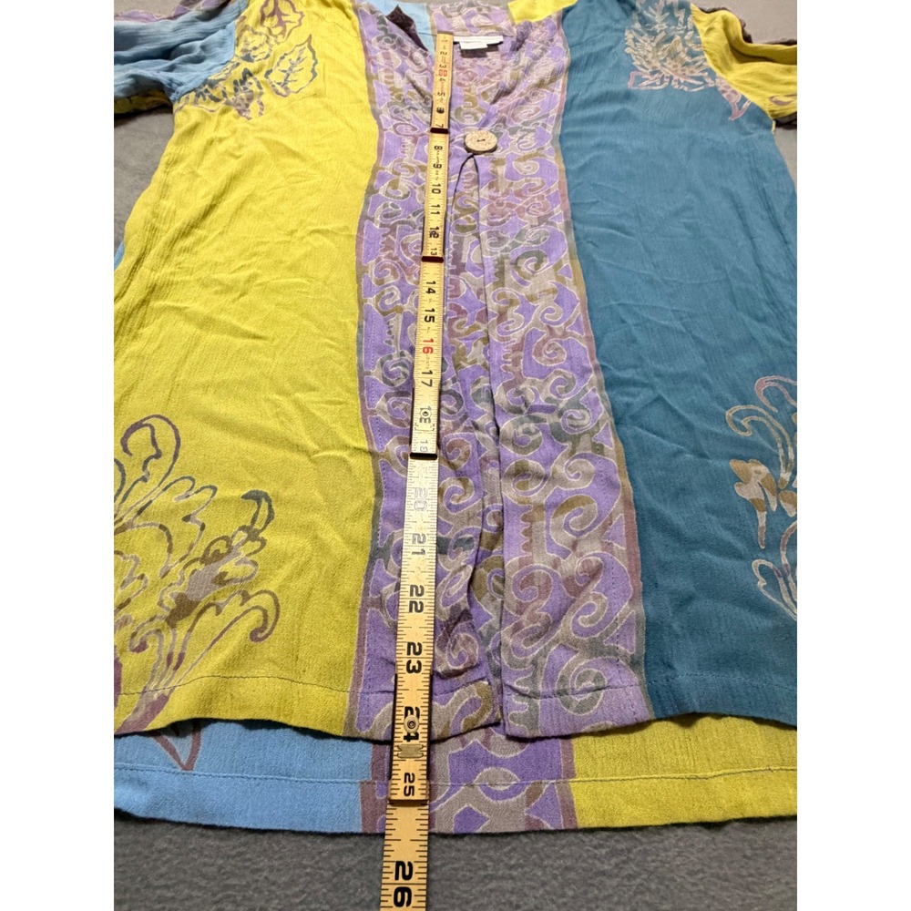 Soft Surroundings Patchwork Tunic Yellow Blue Pur… - image 7
